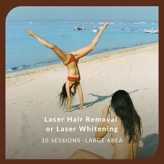 Laser Hair Removal or Laser Whitening - 10 Sessions - Large Area