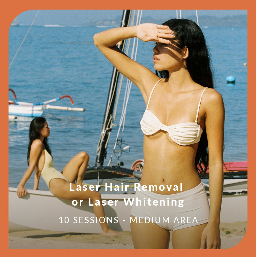 Laser Hair Removal or Laser Whitening - 10 Sessions - Medium Area