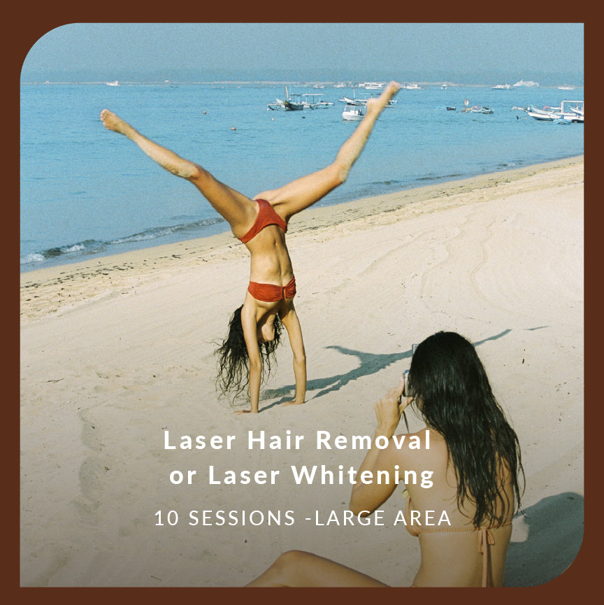 Laser Hair Removal or Laser Whitening - 10 Sessions - Large Area